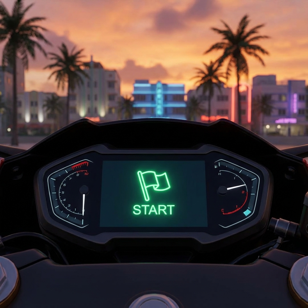 Wheelie Life Game - Click green flag to start motorcycle wheelie stunt session